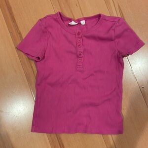 Pink ribbed t shirt